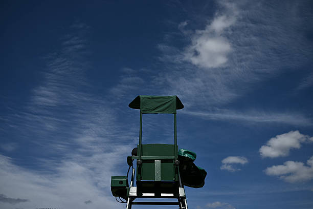 Jason Siegel in the umpire chair